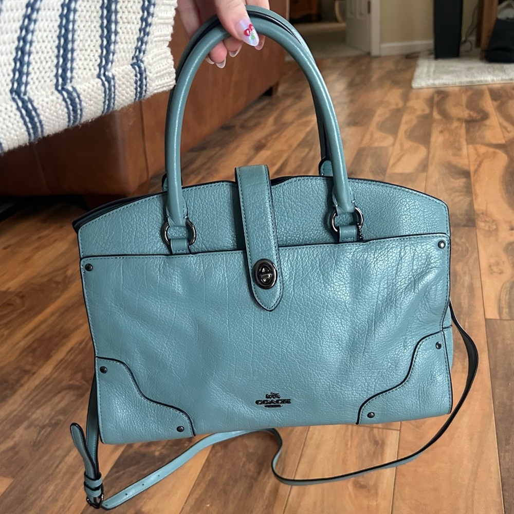 Coach Mercer satchel / pebbled leather satchel / turnlock satchel / crossbody